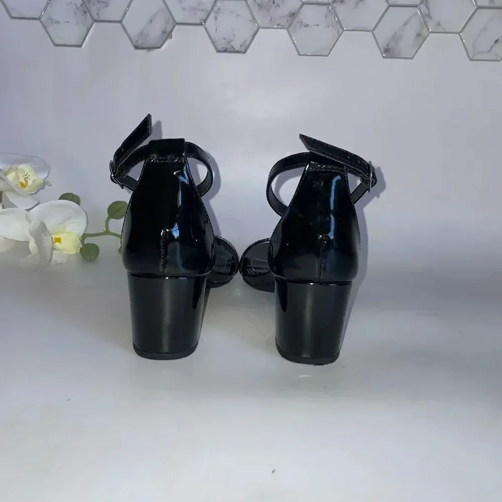 Steve Madden Black Heels with Ankle Strap